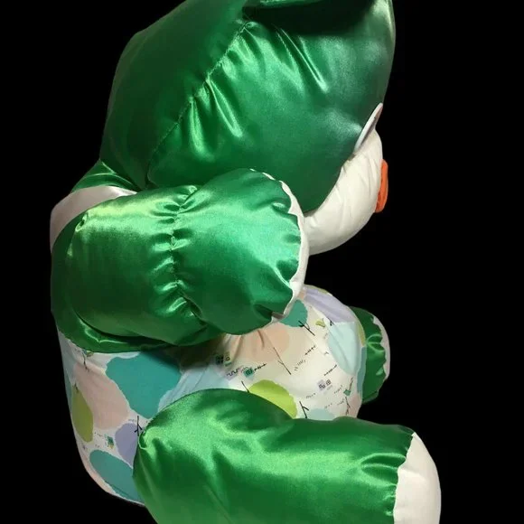 Unique Puffalump-like Plush Green Teddy Bear LARGE 18in. Stuffed Animal RARE